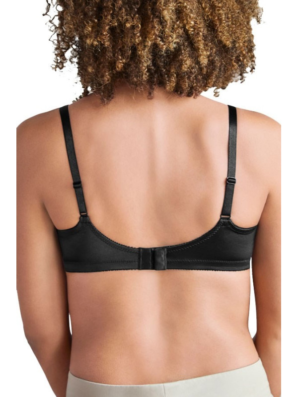 Miękki gorset bez fiszbin z kieszonkami i koronką Amoena Isabel black