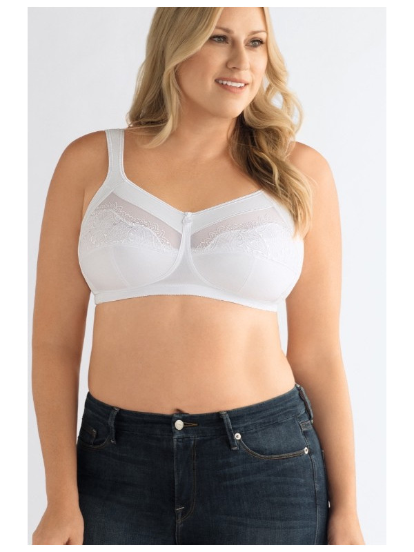 Elegancki miękki biustonosz bez fiszbin biały Amoena Isadora SB 0947