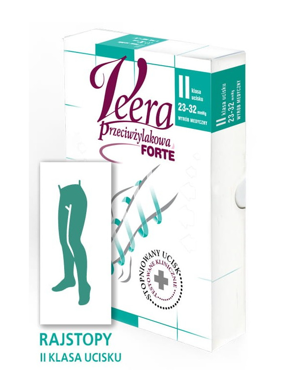 Rajstopy Przeciwżylakowe Veera Forte CCL2 Czarne II Klasa Ucisku