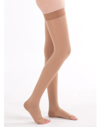 Pończochy Przeciwżylakowe Veera Forte CCL2 Karmel Otwarte palce II Klasa Ucisku