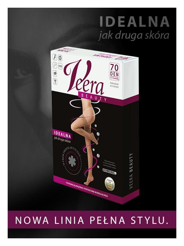 Pończochy Przeciw Żylakom VEERA BEAUTY 70 DEN SOLEI Uciskowe