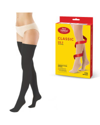 Pończochy Przeciwżylakowe Pani Teresa 2 klasa kompresji Zamknięte Krótkie PT 0403 Czarne - Pończochy medyczne uciskowe