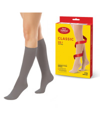 Podkolanówki Przeciwżylakowe Pani Teresa 1 klasa kompresji Zamknięte Krótkie PT 0408 Grafitowe -Podkolanówki medyczne uciskowe