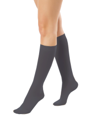Podkolanówki Przeciwżylakowe Pani Teresa 2 klasa kompresji Zamknięte Długie PT 0405 Grafitowe - Podkolanówki medyczne uciskowe