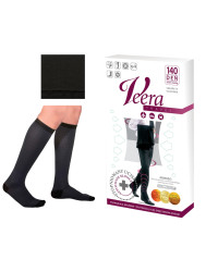 Podkolanówki Przeciwżylakowe Veera MEN 140 den męskie czarne