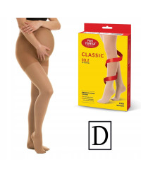 Rajstopy Przeciwżylakowe Ciążowe Pani Teresa 2 klasa kompresji Długie PT 0402 Beż