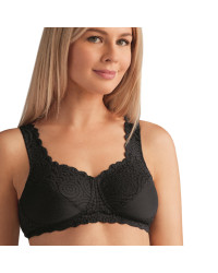 Biustonosz do protez piersi bez fiszbin czarny Amoena Jasmin SB