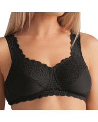 Biustonosz do protez piersi bez fiszbin czarny Amoena Jasmin SB