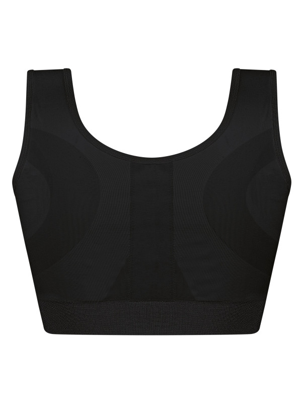 Biustonosz kompresyjny po operacji piersi czarny Amoena Sina 45008