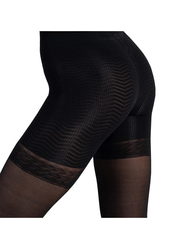 Rajstopy antycellulitowe Infrared Veera Czarne Den 40 13-17 mmHg – masaż mocny