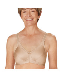 Biustonosz lśniący bez fiszbin miękki beżowy Amoena Rita SB 2004