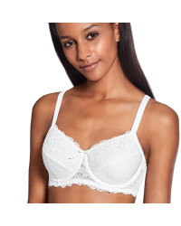 Biustonosz do protez piersi na fiszbinach biały WB