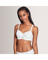 Biustonosz do protez piersi na fiszbinach biały WB