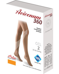 Pończochy uciskowe na żylaki CCL2 Aries Avicenum 360 DEN czarne
