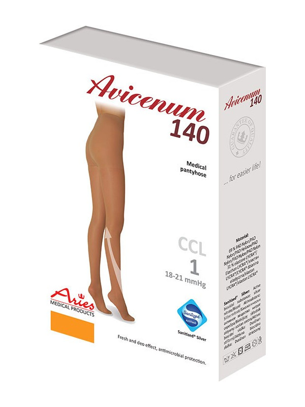 Rajstopy kompresyjne 1 go stopnia Aries Avicenum 140 DEN