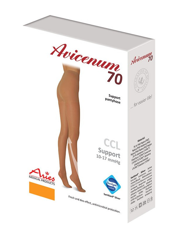 Rajstopy na żylaki profilaktyczne Aries Avicenum 70 DEN beżowe