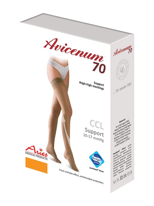 Pończochy uciskowe na żylaki profilaktyczne Aries Avicenum 70 DEN