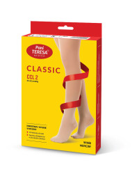 Rajstopy Przeciwżylakowe Pani Teresa ciążowe uciskowe 2 klasa kompresji Długie PT 0402 Czarne