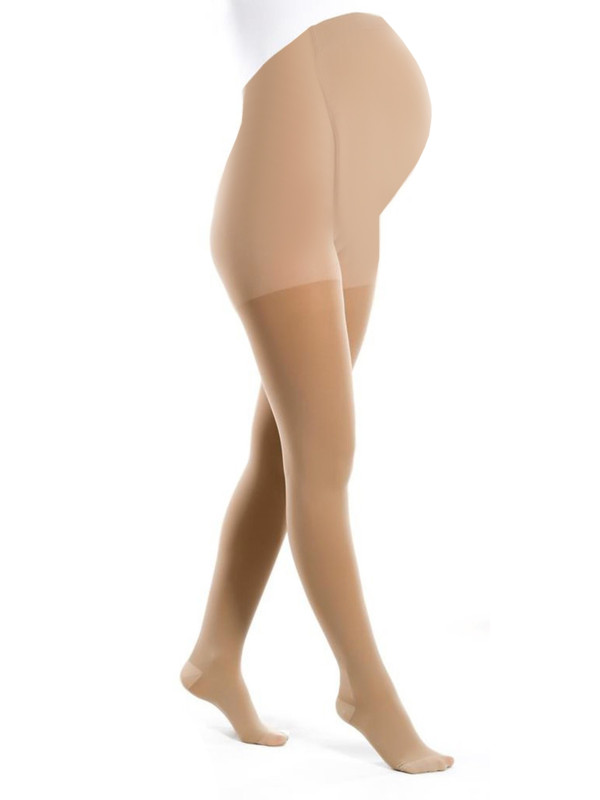 Rajstopy Przeciwżylakowe ciążowe Pani Teresa uciskowe 2 klasa kompresji Krótkie PT 0402 Beżowe