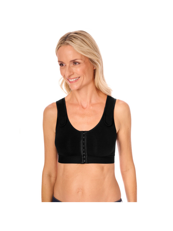 Biustonosz pooperacyjny uciskowy czarny Amoena Sarah SB 0779