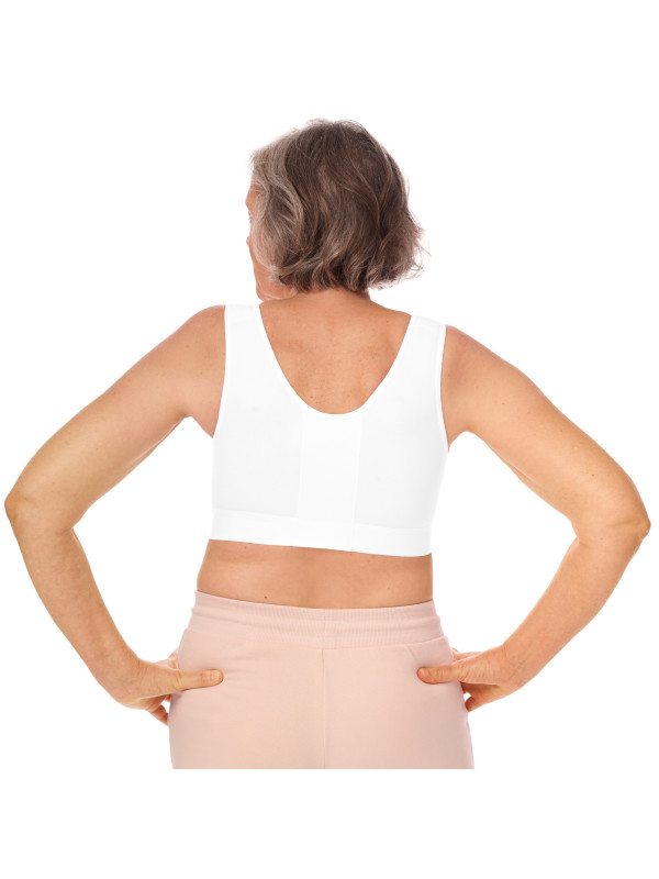 Biustonosz pooperacyjny kompresujący biały Amoena Sarah 0778