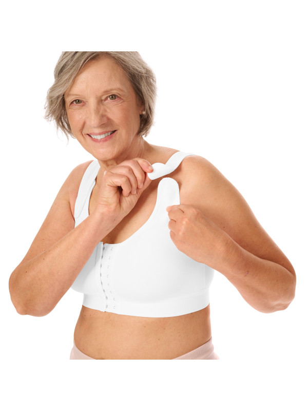 Biustonosz pooperacyjny kompresujący biały Amoena Sarah 0778