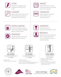 Rajstopy na żylaki ucisk profilaktyczny Veera solei 70 DEN