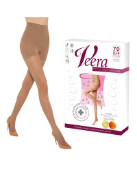 Rajstopy przeciwżylakowe ucisk profilaktyczny Veera jasny orzech 70 DEN