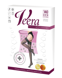 Pończochy Przeciwżylakowe Veera 140 den  Czarne I Klasa Ucisku