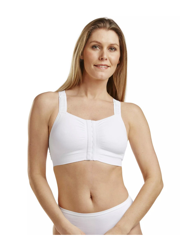 Biustonosz pooperacyjny z kieszonką Carefix Mary biały