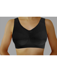 Biustonosz dla amazonek po mastektomii miękki czarny Afma 105-2