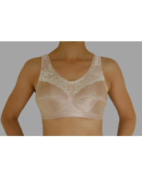 Biustonosz po operacji piersi z kieszonkami na protezę beżowy Afma 105-9