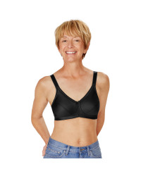 Biustonosz miękki bez fiszbin lśniący czarny Amoena Rita SB 2004