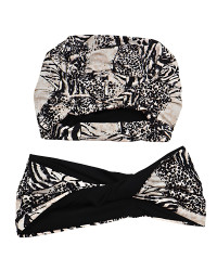 Turban bambusowy z opaską na głowę lub szyję po chemii Grace