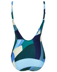 Strój jednoczęściowy na plażę basen z kieszonkami na protezę Amoena Lisbon OP 71752