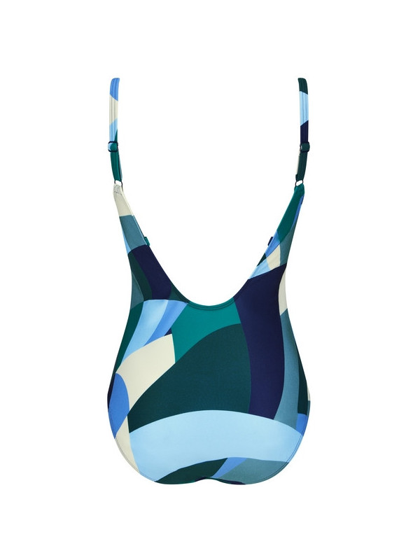 Strój jednoczęściowy na plażę basen z kieszonkami na protezę Amoena Lisbon OP 71752