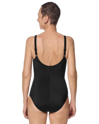 Elegancki czarny gorset kąpielowy do noszenia protezy Amoena Ravello OP 71731