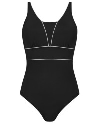 Elegancki czarny gorset kąpielowy do noszenia protezy Amoena Ravello OP 71731