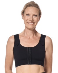 Biustonosz kompresyjny po operacji piersi czarny Amoena Sina 45008