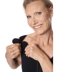 Biustonosz kompresyjny po operacji piersi czarny Amoena Sina 45008