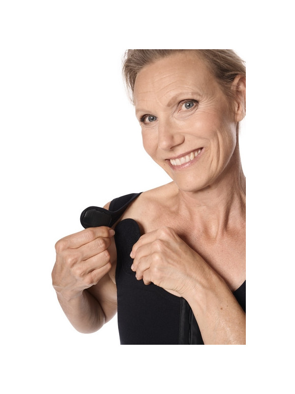 Biustonosz kompresyjny po operacji piersi czarny Amoena Sina 45008