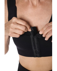 Biustonosz kompresyjny po operacji piersi czarny Amoena Sina 45008