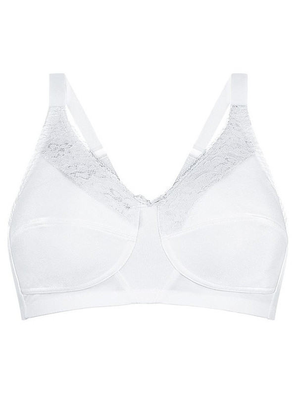 Biustonosz dla amazonek z kieszonkami na protezę biały Amoena Nancy SB 44480