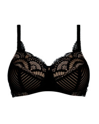 Elegancki czarny biustonosz dla amazonek z koronką Amoena Karolina sbp