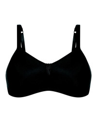 Biustonosz usztywniany bez fiszbin gładki czarny Amoena Lara SBP 0675