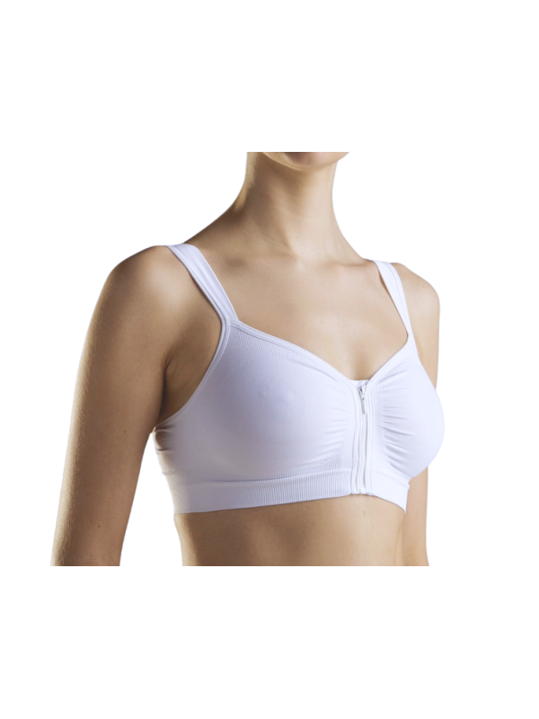 Biustonosz uciskowy kompresujący piersi Carefix Anna biały