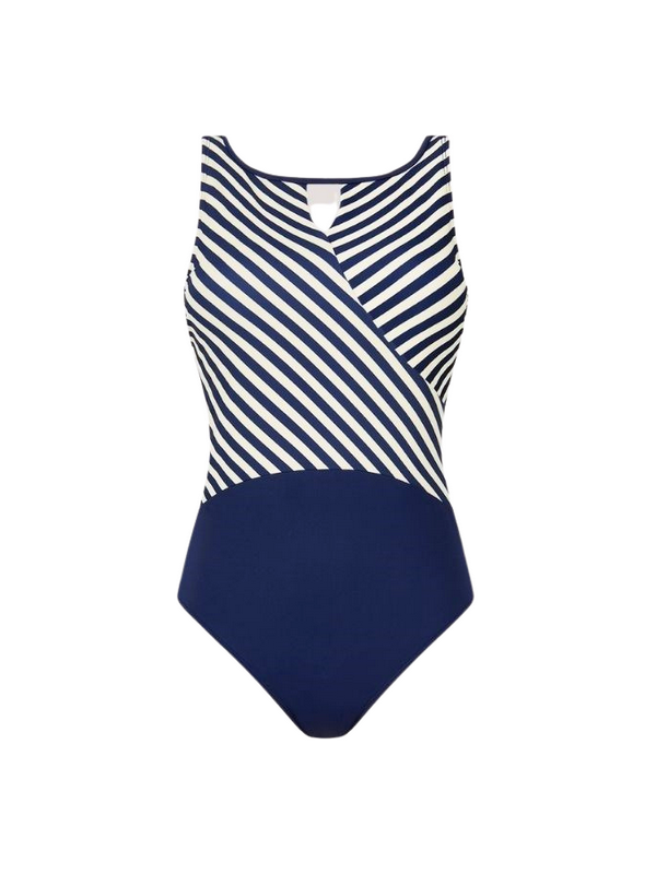 Strój kąpielowy dla amazonek po mastektomii Amoena Casoria OPHN 71789 navy/off white