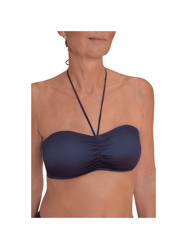Top typu bandeau na plażę dla amazonek Amoena Lazio SB B 71815 dark blue