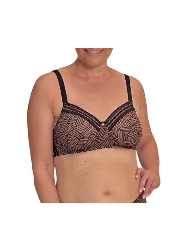 Biustonosz dla amazonek bez fiszbin Amoena Brooke sbp 45127 black/café