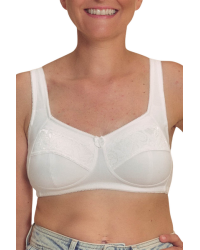 Biustonosz zkieszonkami na protezę po mastektomii Amoena Katja sb 45116 white